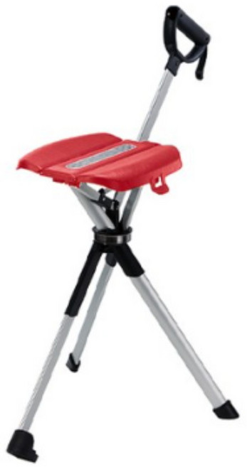 타다체어 시즌2 접이식 지팡이 의자 휴대용 어르신 부모님 효도선물, S165이하, 레드, 1개