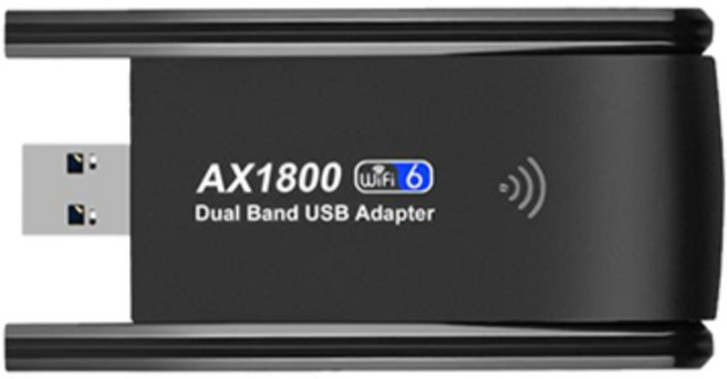 BeaSaf 無線網卡 WIFI6 wifi接收器 免驅動無線網卡 雙驅動 筆電網路 wifi分享器 USB無線網路, 1個, Wifi6 無線網卡, AX1830