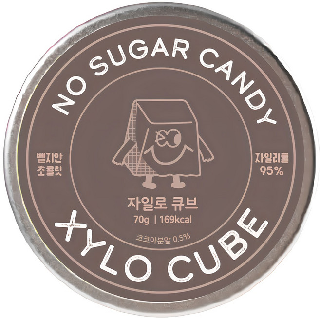 자일로큐브 무설탕 자일리톨 캔디 11가지 맛 벨지안 초콜렛, 4.벨지안 초콜렛, 1개, 70g