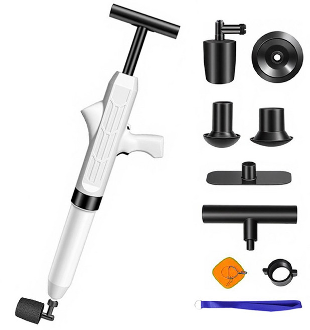 디엔피오 화장실 욕실 내장 펌프 압축기 변기 뚫어뻥 변기 뚫는 기구배수구 뚜러뻥 하수구 뚜러뻥, 화이트