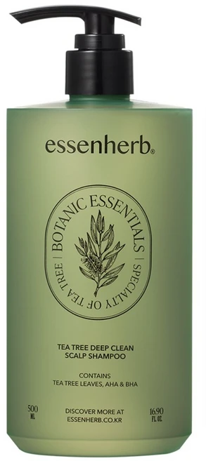 에센허브 티트리 딥 클린 스칼프 샴푸, 500ml, 2개 - 쿠팡