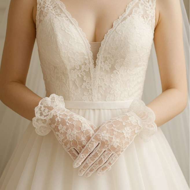 하이니엔 최고의 웨딩 레이스 장갑