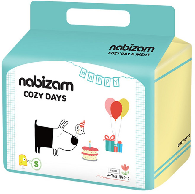 나비잠 코지 밴드형 기저귀 소형(4~7kg), 소형(S), 44매