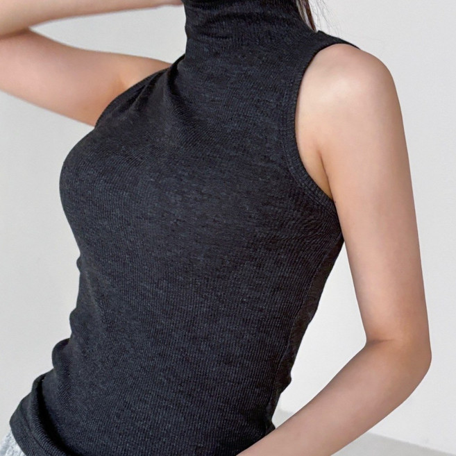 여성 나시 폴라 골지 민소매 여자나시 목폴라 골지나시 여성나시 나시티 민소매티 망고나시 폴라나시 데일리 이너 레이어드 4계절 코디