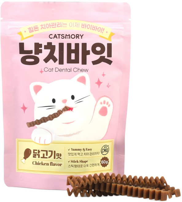캣츠모리 냥치바잇 스틱, 닭고기, 60g, 1개
