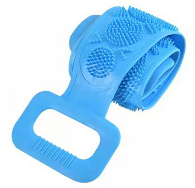 실리콘 등밀이 샤워 타올 손잡이 때밀이 브러쉬 각질 제거 목욕, 2개