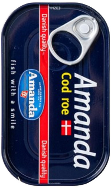 아만다 대구알 통조림 덴마크 씨푸드 해외 수입 통조림 캠핑용 여행용, 2개, 200g