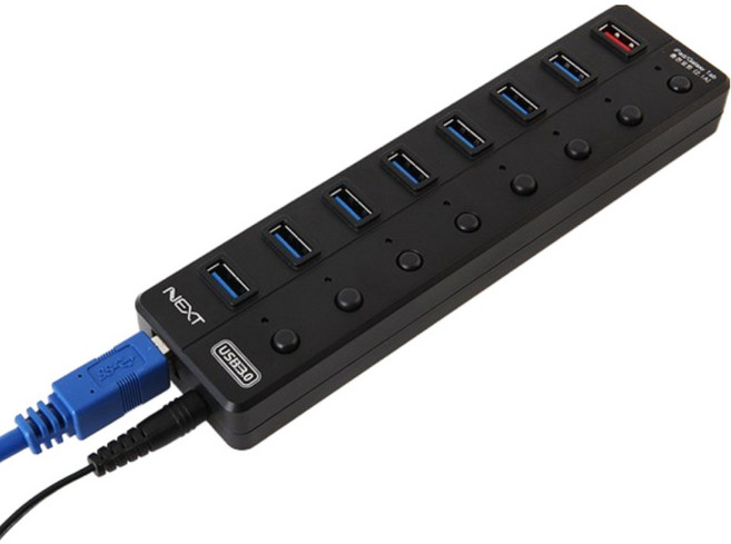 넥스트유 UH308 USB3.0 7포트 + 1포트 충전포트지원 유전원허브, NEXTU UH308, 1개