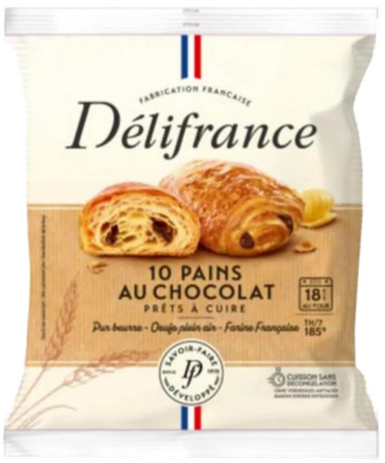 델리프랑스 뺑오쇼콜라 크로아상 베이커리 냉동 생지(버터 21% 초코 11%), 1개, 600g