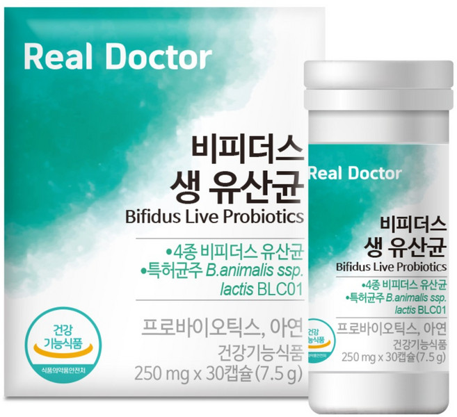 리얼닥터 비피더스 생유산균 대장건강 배변활동 4종비피더스 면역건강 장건강 국제특허 유럽특허, 1개, 30정