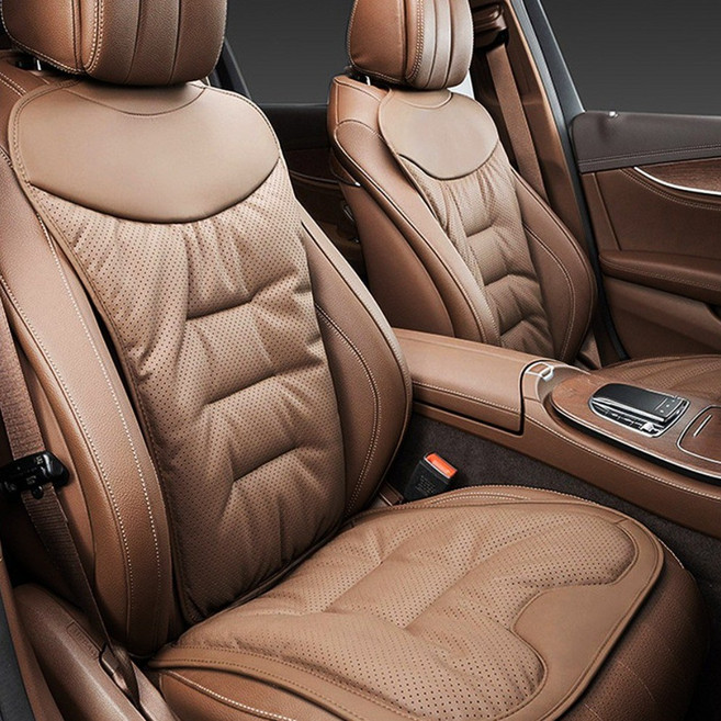 밀리지 않는 자동차 방석 사계절용 좋은 쿠션감, (B)앞좌석-립브라운, 1개