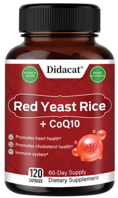 CoQ10 보충제 - 초강력 홍국 1200mg 심장 건강 혈압 면역 채식 Non-GMO 보충제, 1개, 60정 - 쿠팡