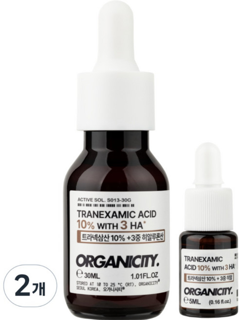 OGC 트라넥삼산 10% 위드 히알루론산3 멜라닌 기미 미백 앰플 (중점도), 2개, 30ml