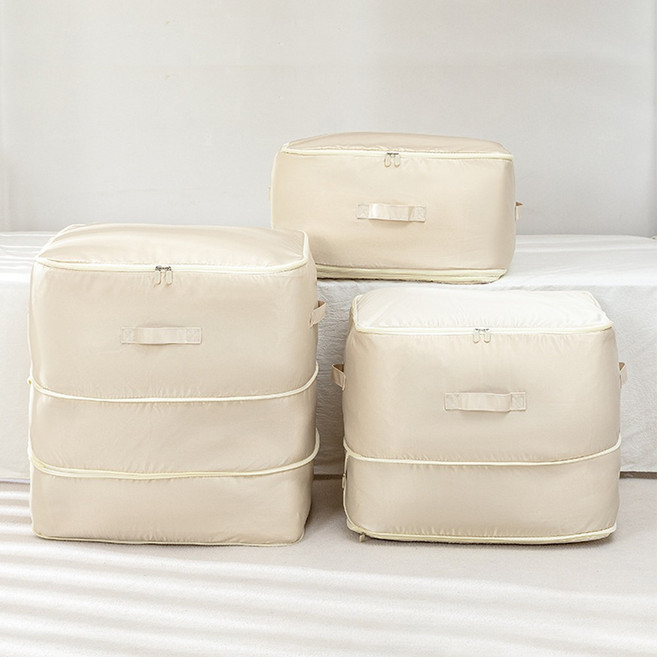 sucoco 이불 압축 가방 파우치 부피순삭, 1개, 오트밀