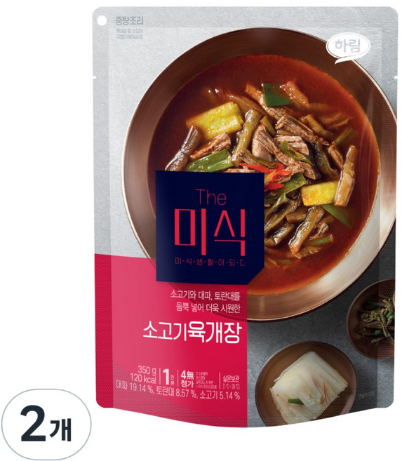 더미식 소고기 육개장, 350g, 2개