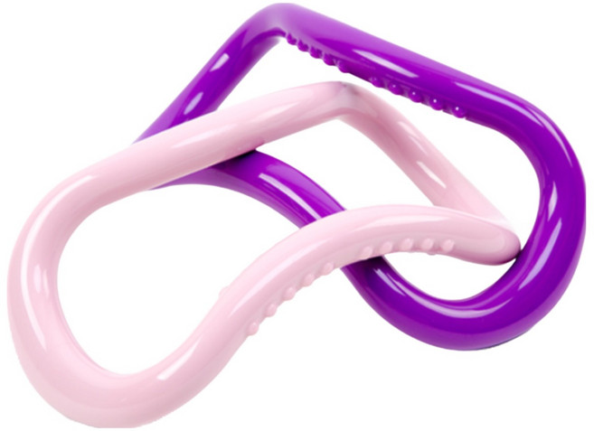 엠보링 하드 마사지 요가링 요가용품, 블랙, 1개