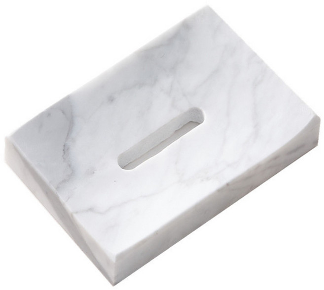 바이앤잡 대리석 비누받침대 비누 거치대 케이스 홀더 욕실 호텔, 1개, 화이트