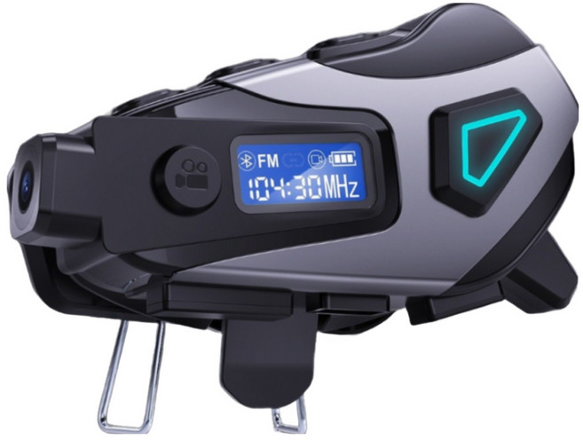 신형 오토바이 헬멧 블루투스 헤드셋 주행기록 32Gtf 메모리카드 포함 고화질 블랙박스 방수/무소음 통신 무전기 fm 라디오 안전한 자전거 타기 필수 기록, 검은색, 2MIC