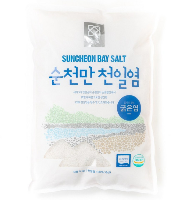 순꽃 순천만천일염 굵은염 우수천일염사용 HACCP, 5kg, 1개