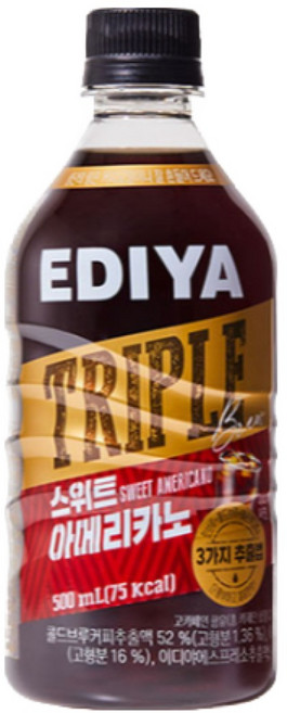 이디야 트리플 스위트 아메리카노, 500ml, 12개