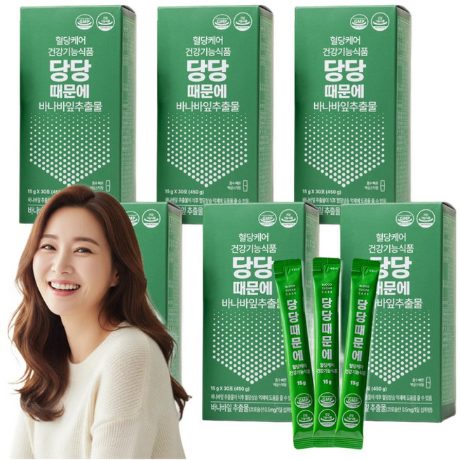 당당때문에 식후 혈당케어 영양제 꾸지뽕 바나나잎 여주 추출물 당관리 액상스틱, 1세트, 180회분