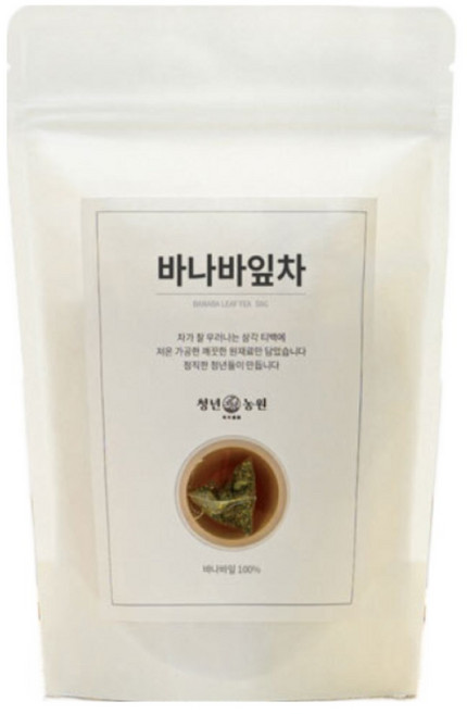 청년농원 바나바잎차 티백 순수 건강차 대용량, 4개, 1g, 50개입