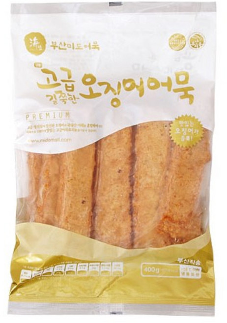 미도식품 고급 길쭉한 오징어 어묵(쭈보) 400g 어묵 + 더메이런알콜티슈, 1개