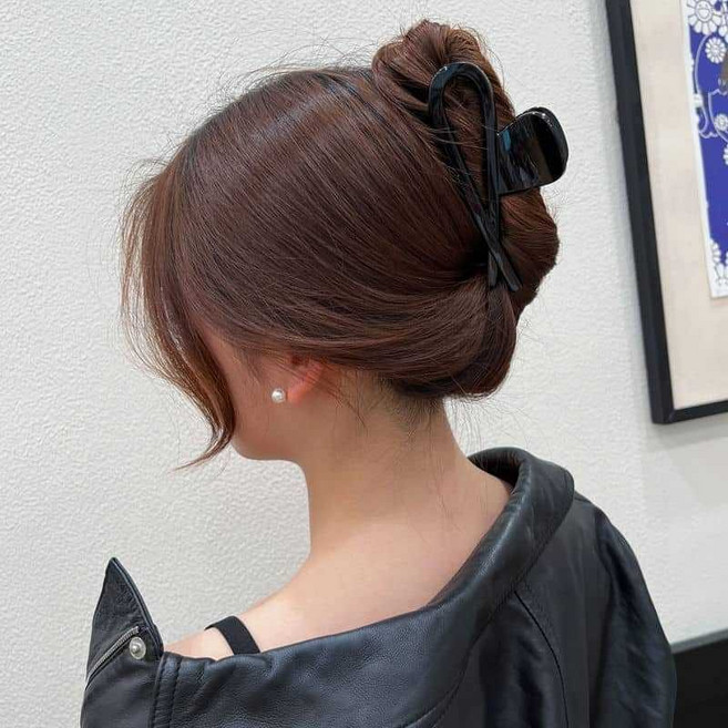 프라홈 프렌치 무광 샤크클립 대형 집게 머리핀 12cm PR553