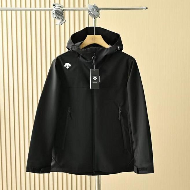 데상트 솔리드 소프트케이스 삼방후드 바람막이 집업 남녀공용