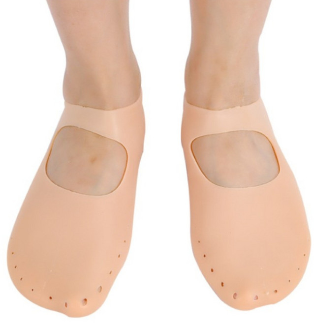 캉스앤코 풋케어 발각질 발보습 발팩실리콘 발팩양말, 2개입, 2세트, 스킨 L