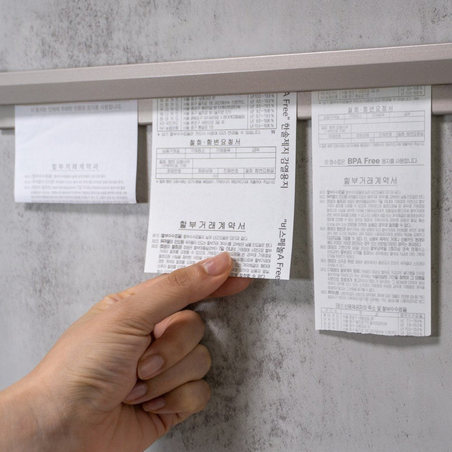 띵크 국산 오더랙 메모 홀더 접착형, 실버, 1개