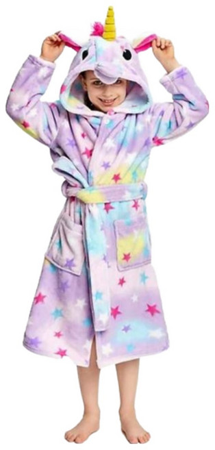 유니콘 극세사 샤워 가운 잠옷 / 비치가운