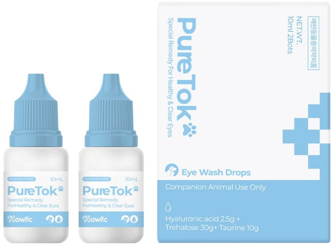 하울릭 퓨어톡 인공눈물 강아지 고양이 눈세정제 안약, 2개, 10ml