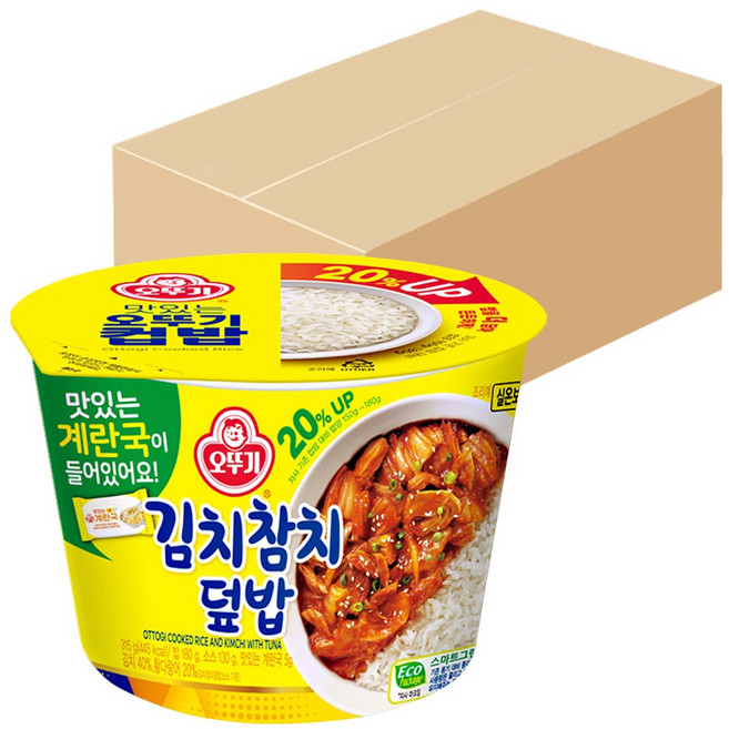오뚜기 김치참치덮밥 즉석국, 12개, 315g
