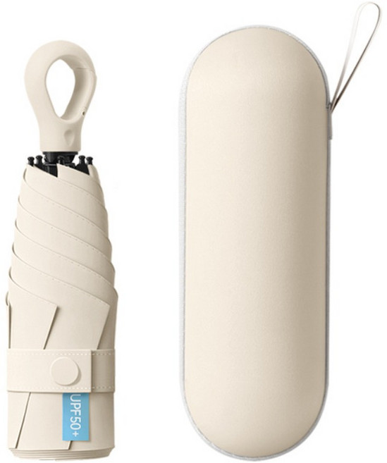 O.REUM 초경량 초미니5단 자외선차단 양산 우산 겸용(고리형)케이스증정