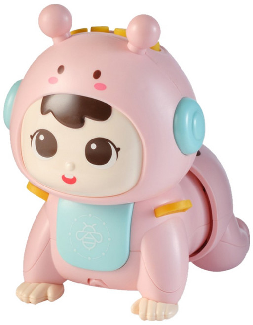 베어블리 엉금엉금 터미타임 멜로디 장난감, 핑크, 1개