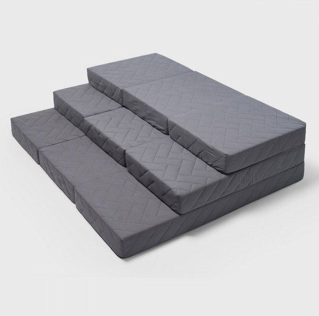 [국산브랜드] 꿀잠팩토리 3단 접이식매트리스 토퍼 7cm 10cm 15cm 커버 포함 + 1년 꺼짐보장