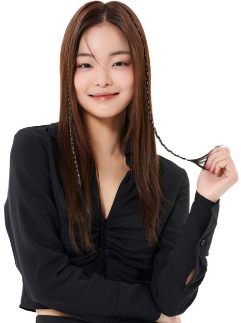 클립스 가발 땋은머리 헤어피스 틴셀 브레이드 2피스 세트, 틴셀 실버