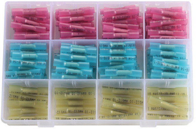 JEKYU 방수PG슬리브200pcs 열수축 압착슬리브 절연 커넥터 전선연결 배선 터미널 커넥터 단자, PG슬리브 200PCS 세트, 1세트