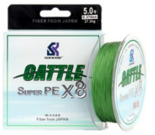999피싱 8합사 일본원사 대용량 PE 라인 낚시줄, 그린, 1개