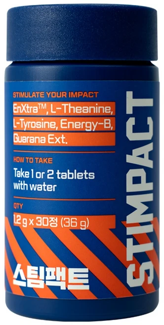 국내생산 카페인 타블렛 스팀팩트 테아닌 함유 과라나 몰입 체력 활력 누트로픽, 30정, 1개 - 쿠팡