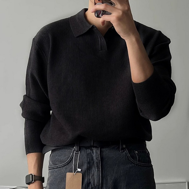 style dr 남자 오버핏 긴팔 니트 어깨넓어보이는 남자니트