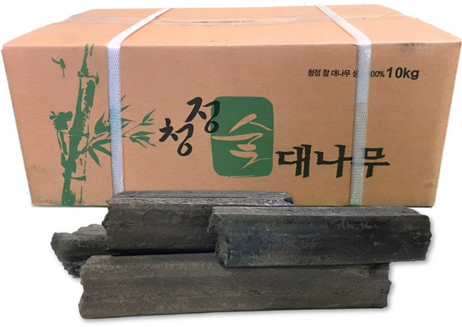 프리미엄 대나무숯 고온탄 10kg 하루종일 화력 유지 오래가는 참숯 비장탄 바베큐 캠핑숯, 1개, 청정대나무숯(기본10형)