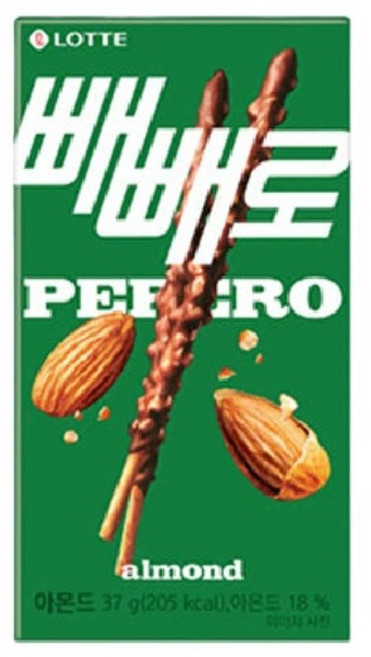 롯데 아몬드 빼빼로 37g x 12갑입, 12개