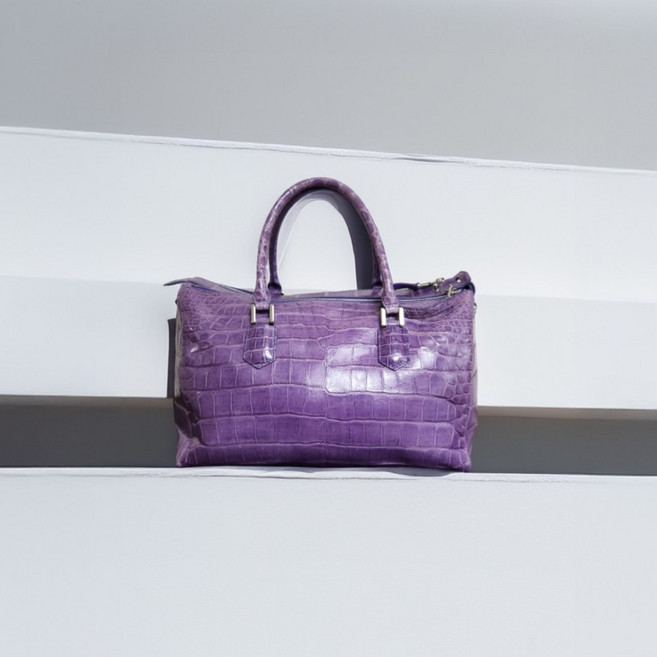 잘모이 리얼 크로커다일 실비아 여성 악어가죽 핸드 토트백