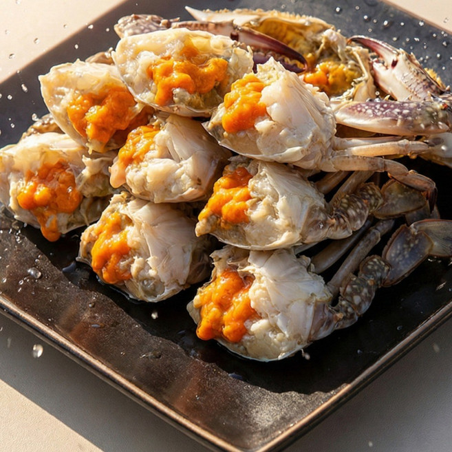 [오늘의자연] 알과 살이 꽉찬 서해안 절단꽃게(손질편한 수율 90%이상), 1개, 1kg