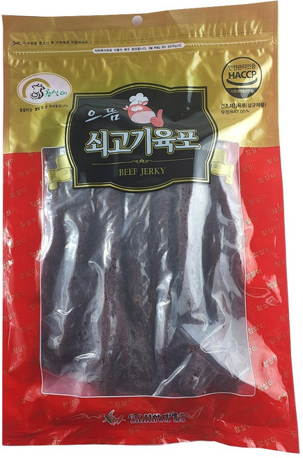 신화엠에스 으뜸 쇠고기 육포, 500g, 1개