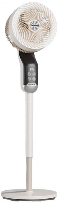 SETACEUS 스탠드 선풍기 270도 스마트 리모컨 저소음 에어 써큘레이터 8단 가정용 회전형 공기순환 살구색