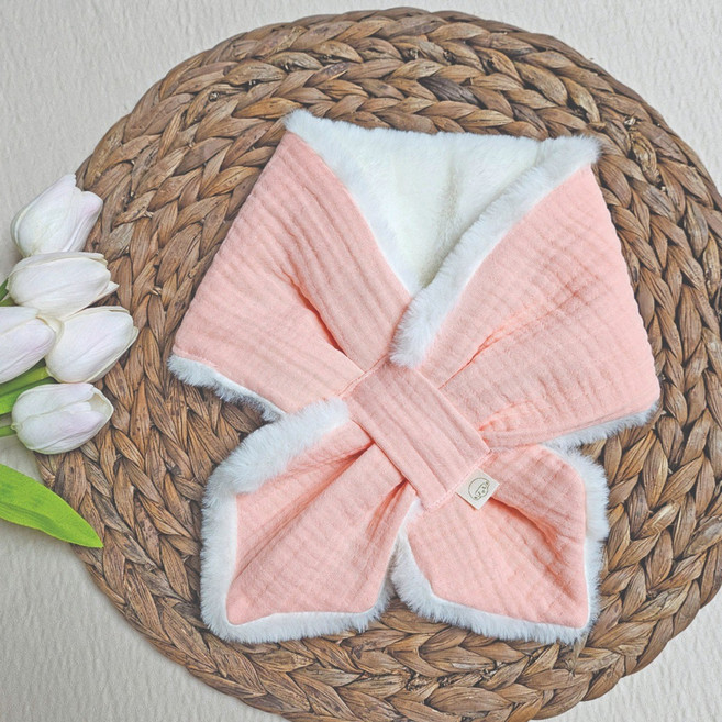 메롱베베 삼중거즈 퍼 네키 아기 목도리 넥워머 유아 아동 쁘띠