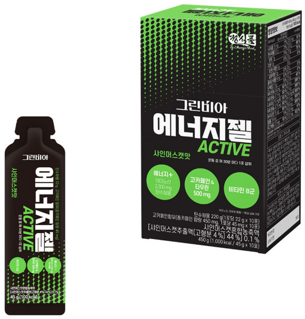 그린비아 에너지젤 액티브 샤인머스캣맛, 1개, 450g